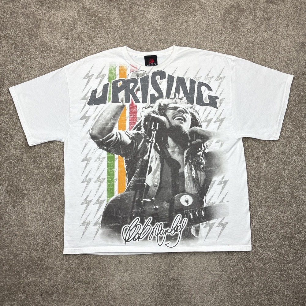 Y2k 2008 Bob Marley Uprising T Shirt 2XL